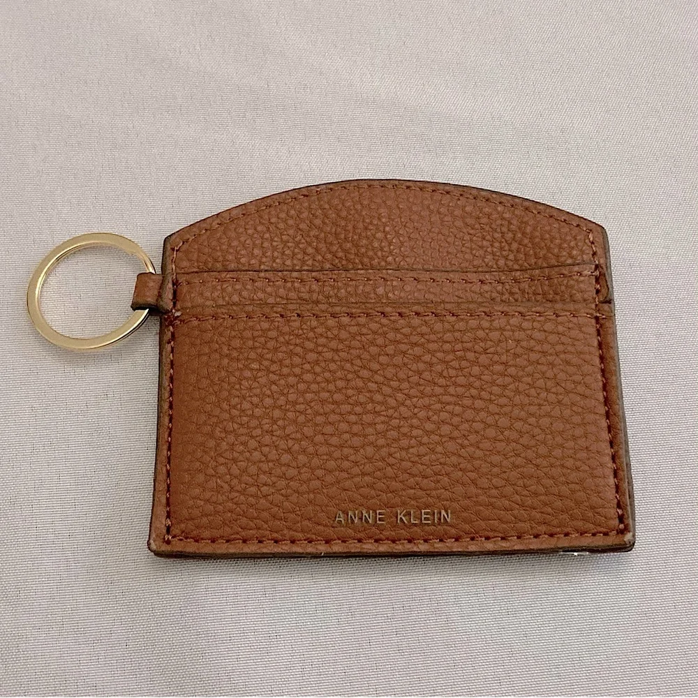 ⭐️ Anne Klein Brown Faux Leather Alligator Keychain Wallet